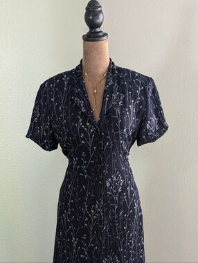 Charter Club Whimsy Goth Tie Back Maxi Dress